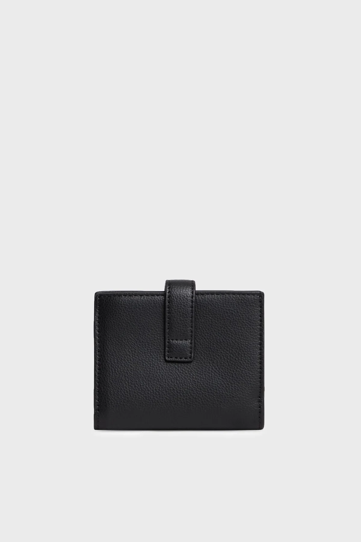 Tommy Hilfiger Logolu Çıtçıtlı ve Fermuarlı Kadın Cüzdan AW0AW18934 BDS Siyah - 2