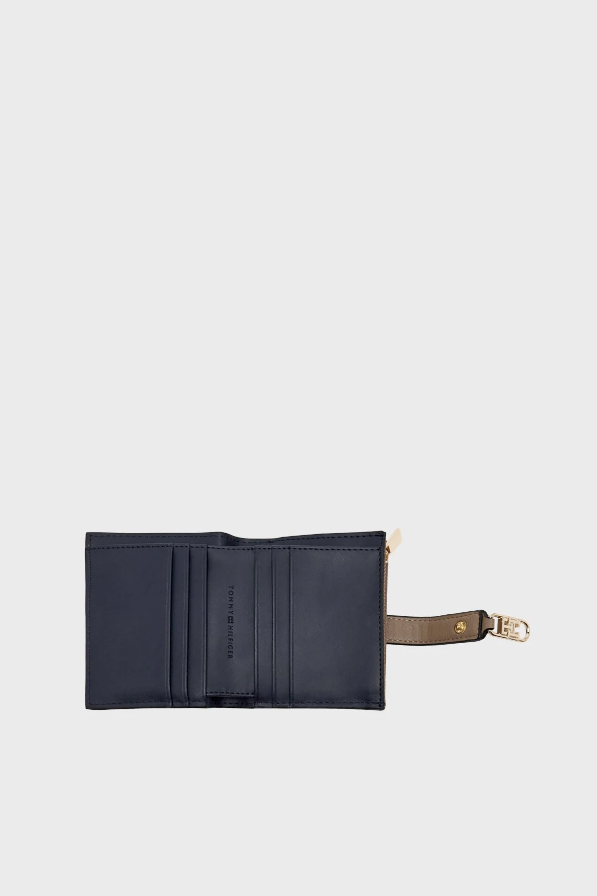 Tommy Hilfiger Logolu Çıtçıtlı ve Fermuarlı Kadın Cüzdan AW0AW18934 R06 Açık kahve - 3