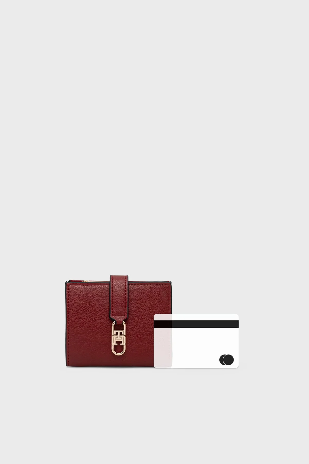 Tommy Hilfiger Logolu Çıtçıtlı Ve Fermuarlı Kadın Cüzdan AW0AW18934 XLI Kırmızı - 6