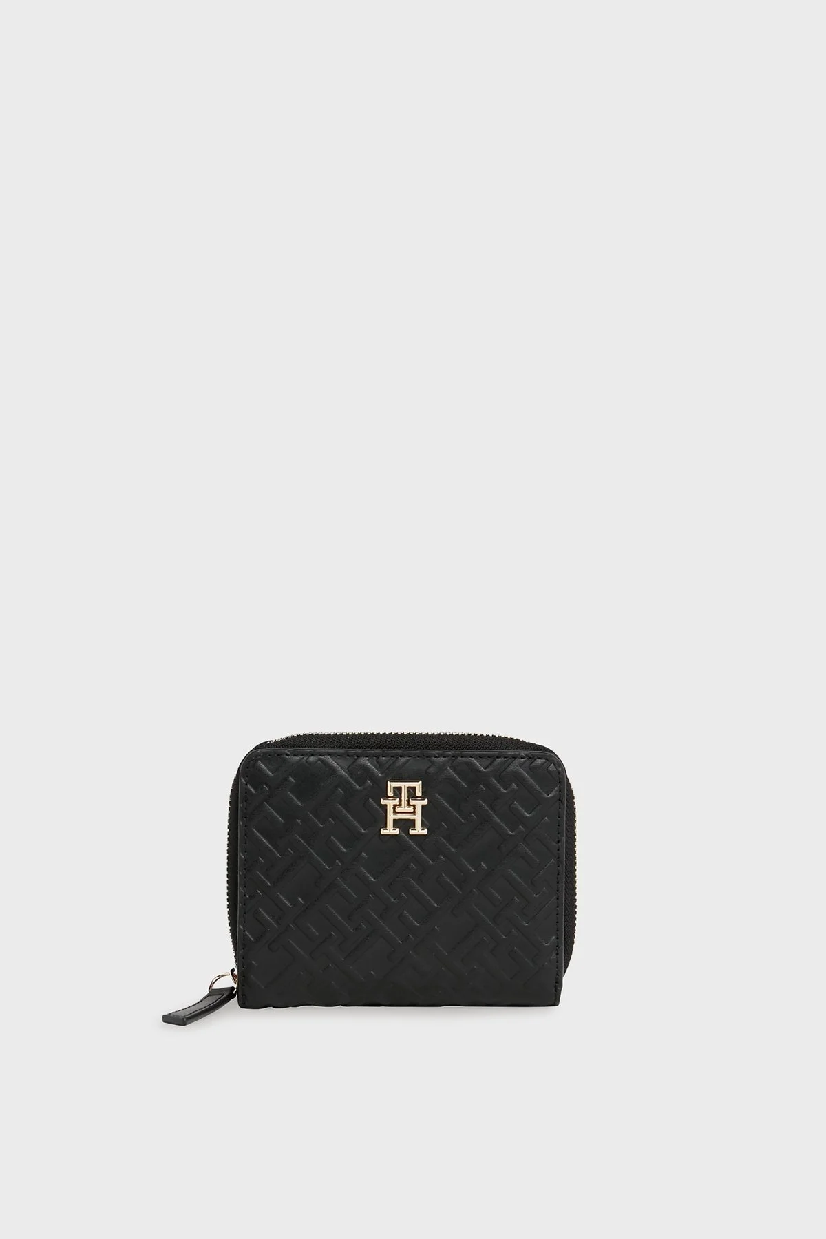 Tommy Hilfiger Logolu Çok Bölmeli Bayan Cüzdan AW0AW15755 BDS SİYAH - 1