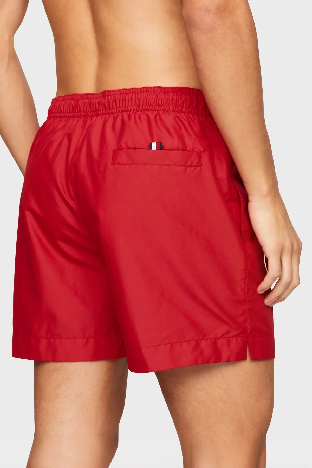 Tommy Hilfiger Logolu Deniz Şortu Belden Bağlamalı Cepli Erkek Mayo Short UM0UM03258 XLG KIRMIZI - 2
