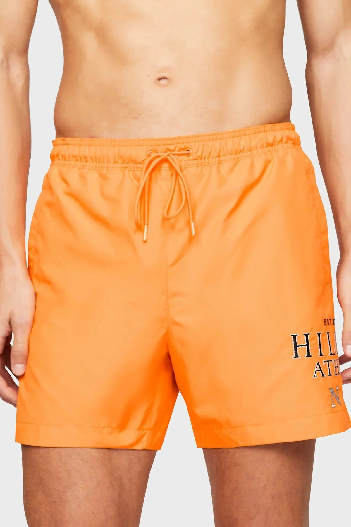 Tommy Hilfiger Logolu Deniz Şortu Belden Bağlamalı Cepli Erkek Mayo Short UM0UM03286 SGQ ORANGE - 1