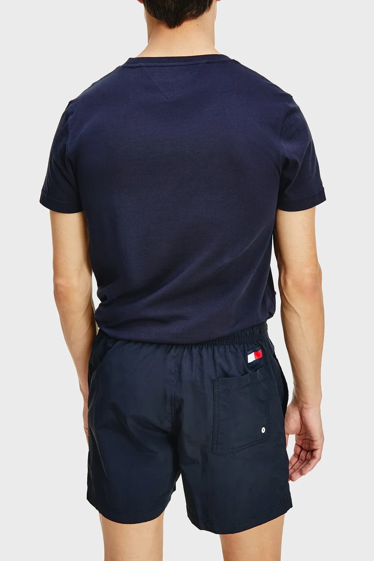 Tommy Hilfiger Logolu Deniz Şortu Belden Bağlamalı Cepli Slim Fit Erkek Mayo Short UM0UM02048 DW5 LACİVERT - 2