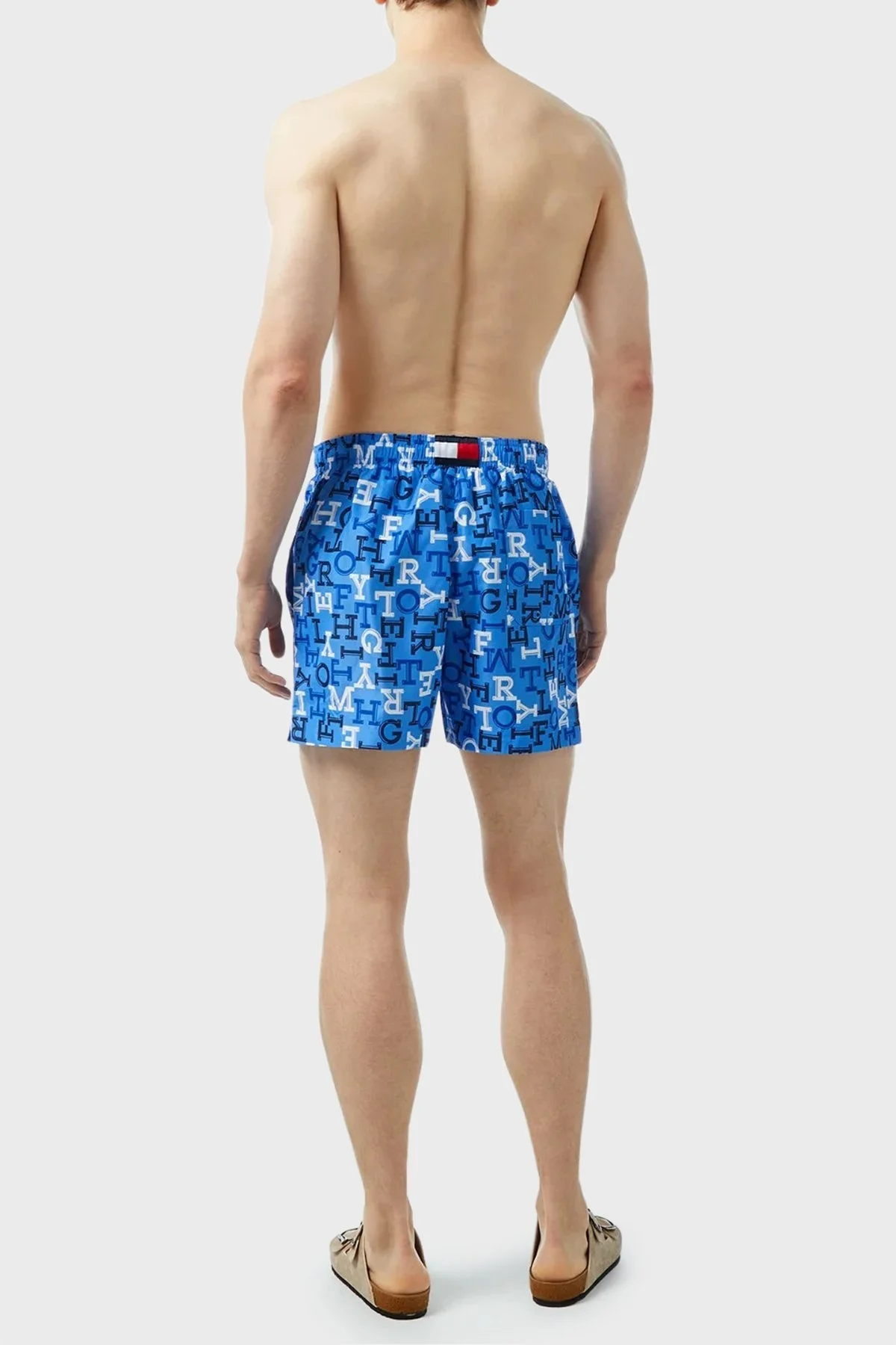 Tommy Hilfiger Logolu Deniz Şortu Belden Bağlamalı Erkek Mayo Short UM0UM03271 0K9 LACİVERT-BEYAZ - 3