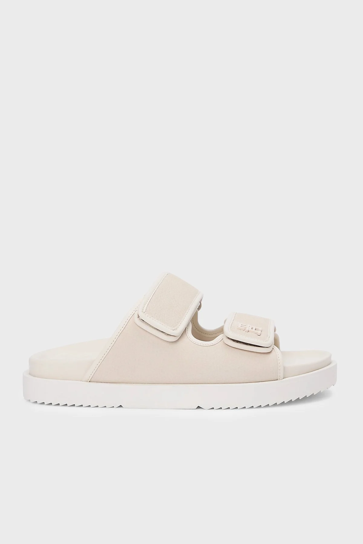 Tommy Hilfiger Logolu Deri Cırt Cırtlı Kadın Sandalet FW0FW09298 AEO BEJ - 1