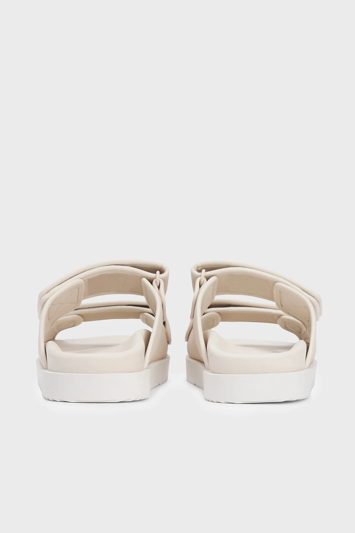 Tommy Hilfiger Logolu Deri Cırt Cırtlı Kadın Sandalet FW0FW09298 AEO BEJ - 5
