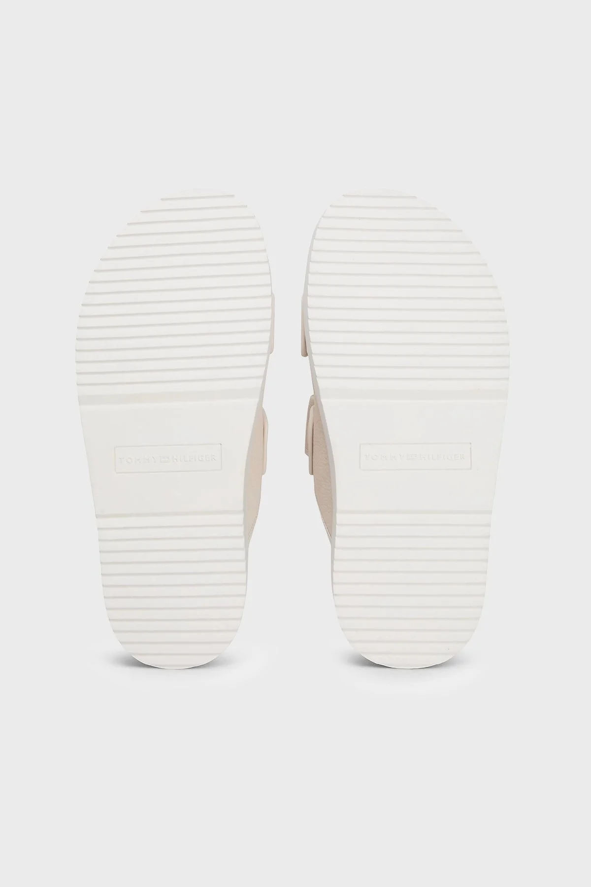 Tommy Hilfiger Logolu Deri Cırt Cırtlı Kadın Sandalet FW0FW09298 AEO BEJ - 6