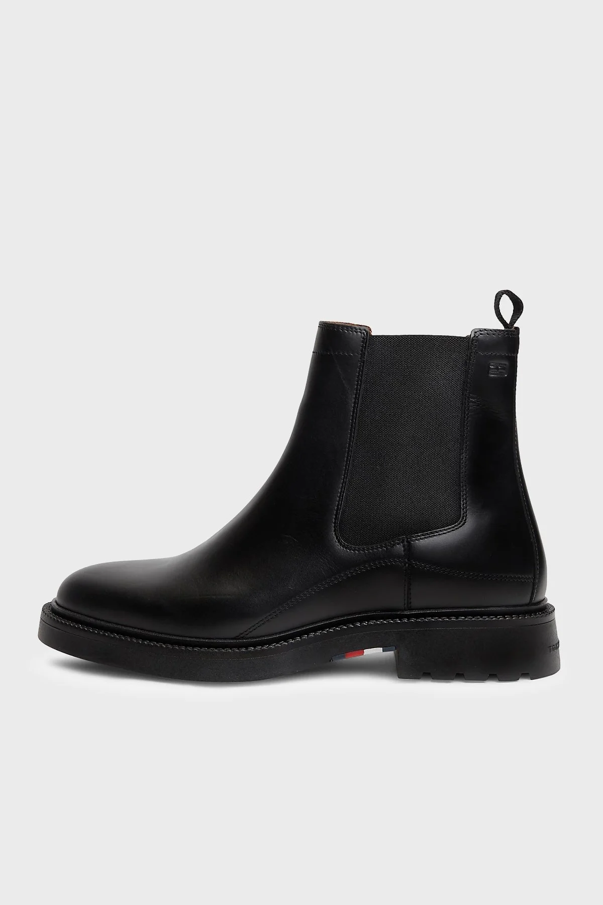 Tommy Hilfiger Logolu Deri Erkek Bot FM0FM05966 BDS Siyah - 3