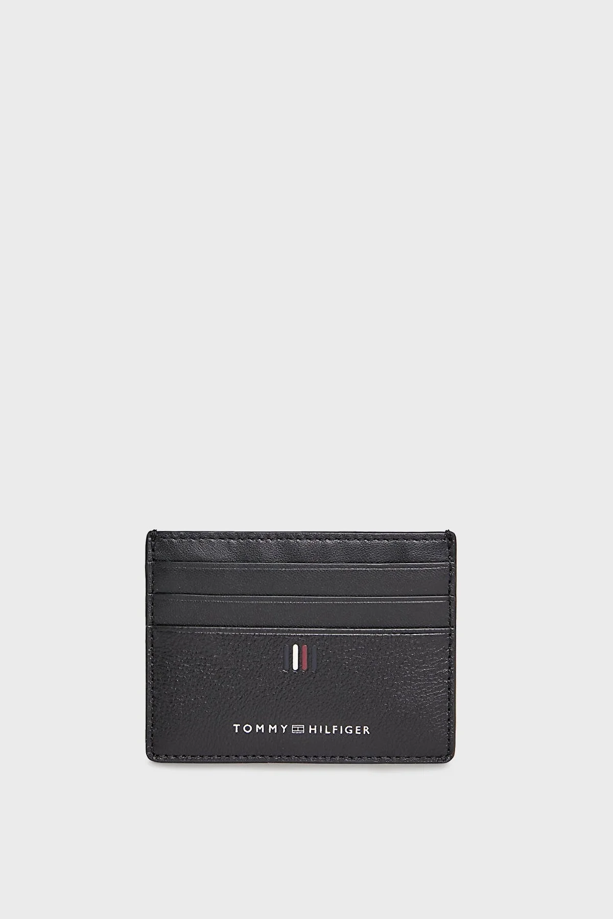 Tommy Hilfiger Logolu Deri Erkek Kartlık AM0AM11858 BDS SİYAH - 1