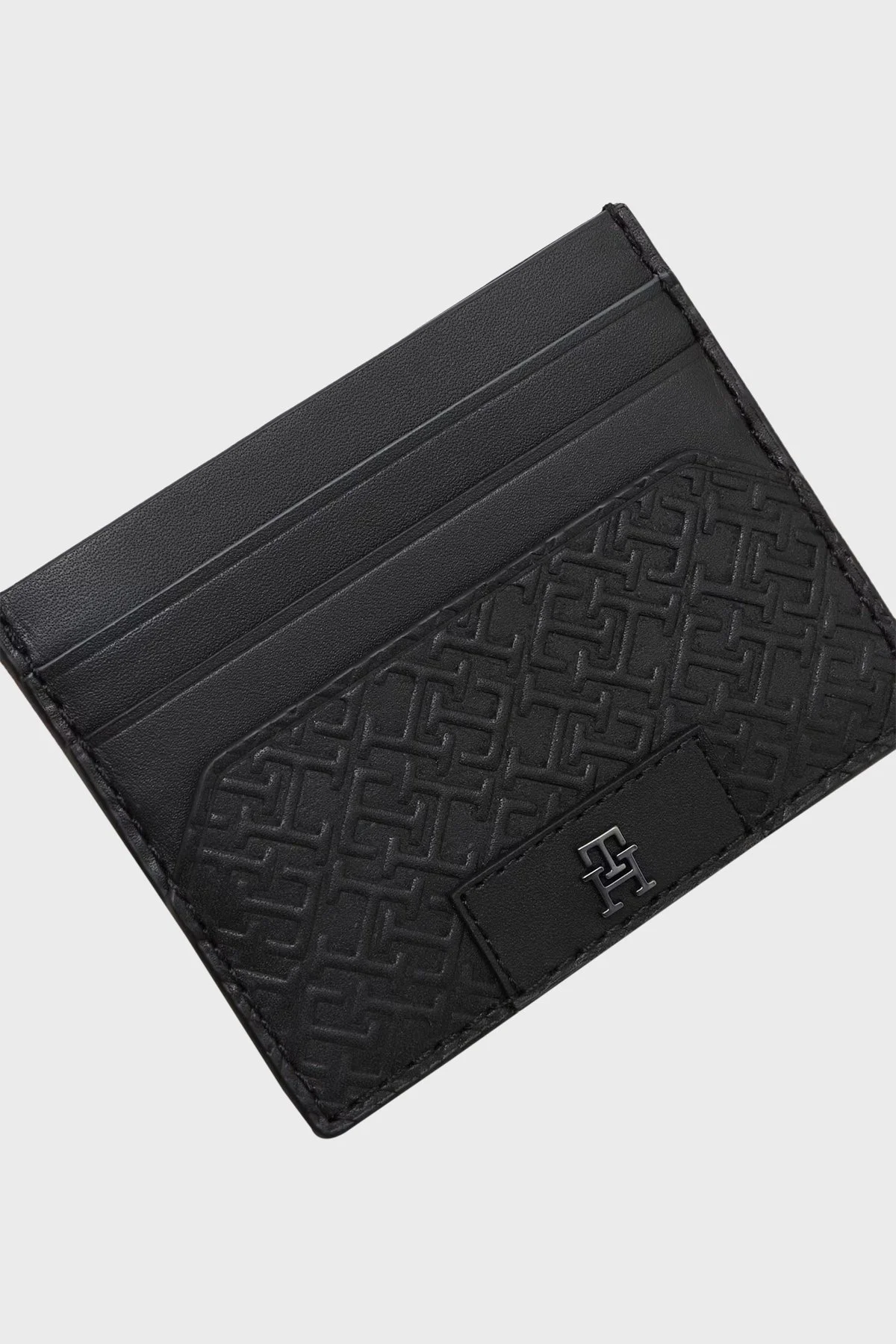 Tommy Hilfiger Logolu Deri Erkek Kartlık AM0AM12169 BDS SİYAH - 3