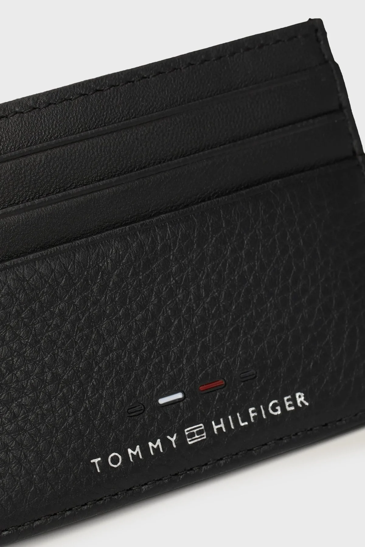 Tommy Hilfiger Logolu Deri Erkek Kartlık AM0AM12764 BDS SİYAH - 4