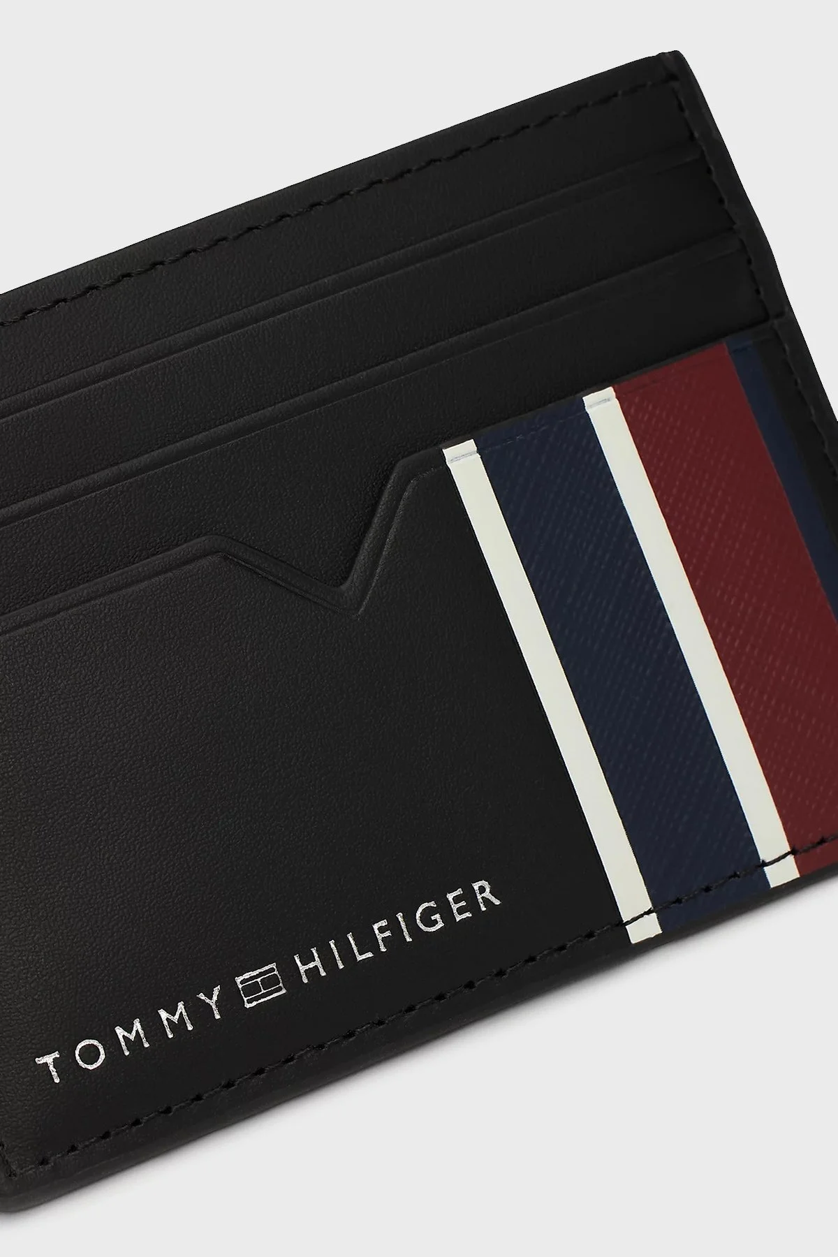 Tommy Hilfiger Logolu Deri Erkek Kartlık AM0AM12780 BDS SİYAH - 3