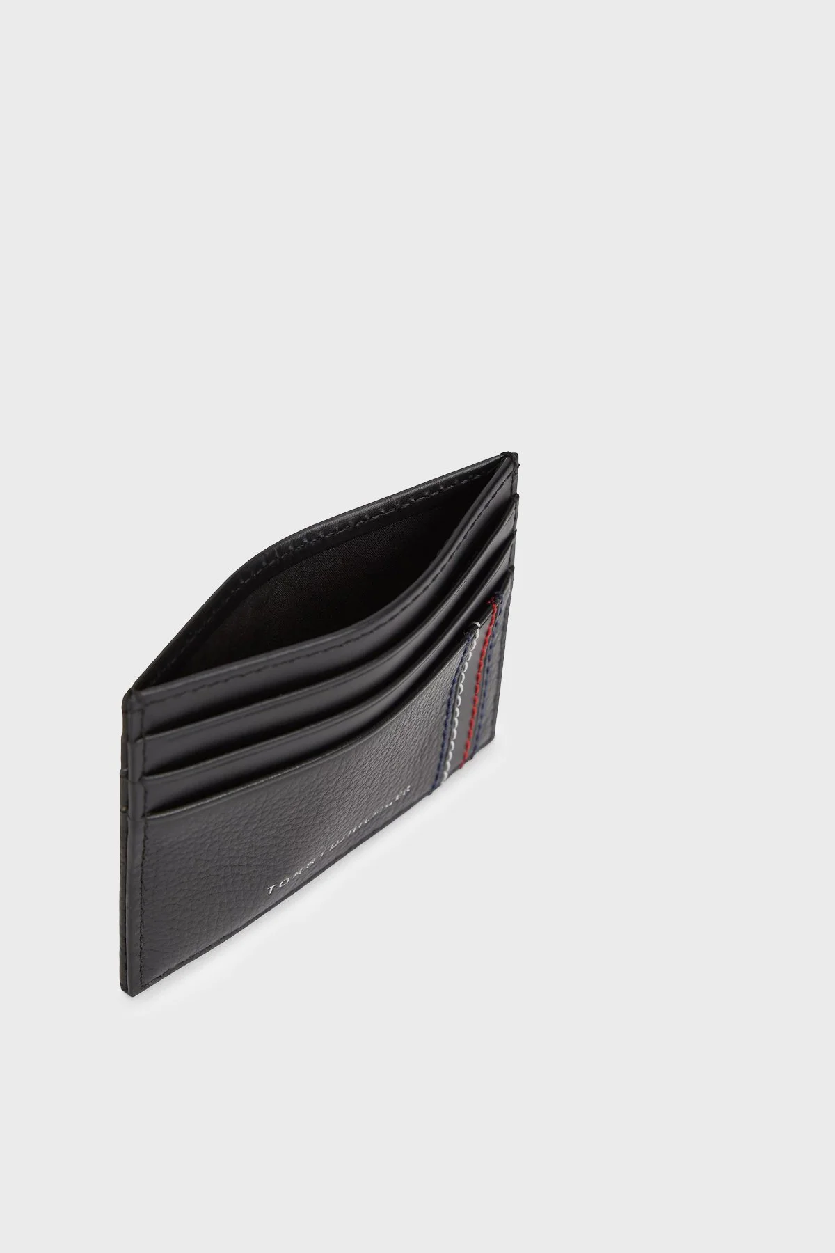 Tommy Hilfiger Logolu Deri Erkek Kartlık AM0AM14228 BDS SİYAH - 3