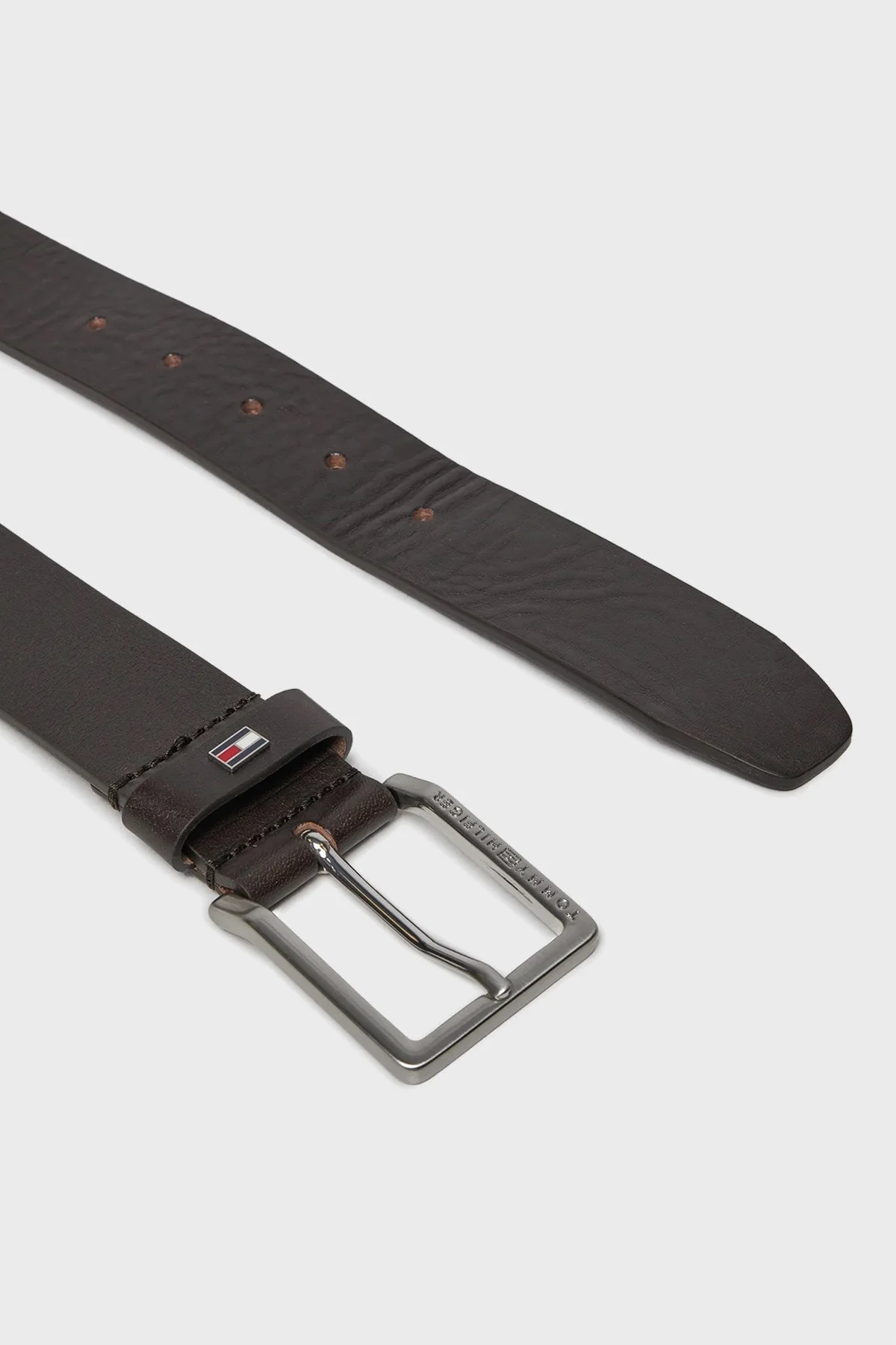 Tommy Hilfiger Logolu Deri Erkek Kemer AM0AM12048 0HD KAHVE - 2