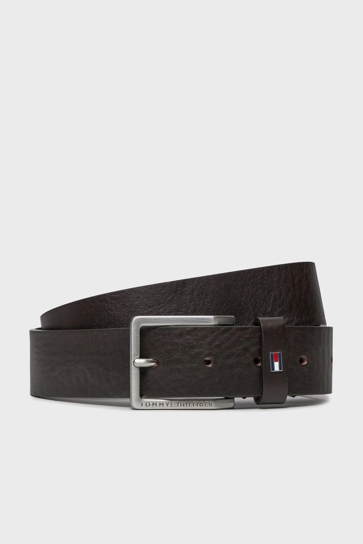 Tommy Hilfiger Logolu Deri Erkek Kemer AM0AM12048 0HD KAHVE - 1