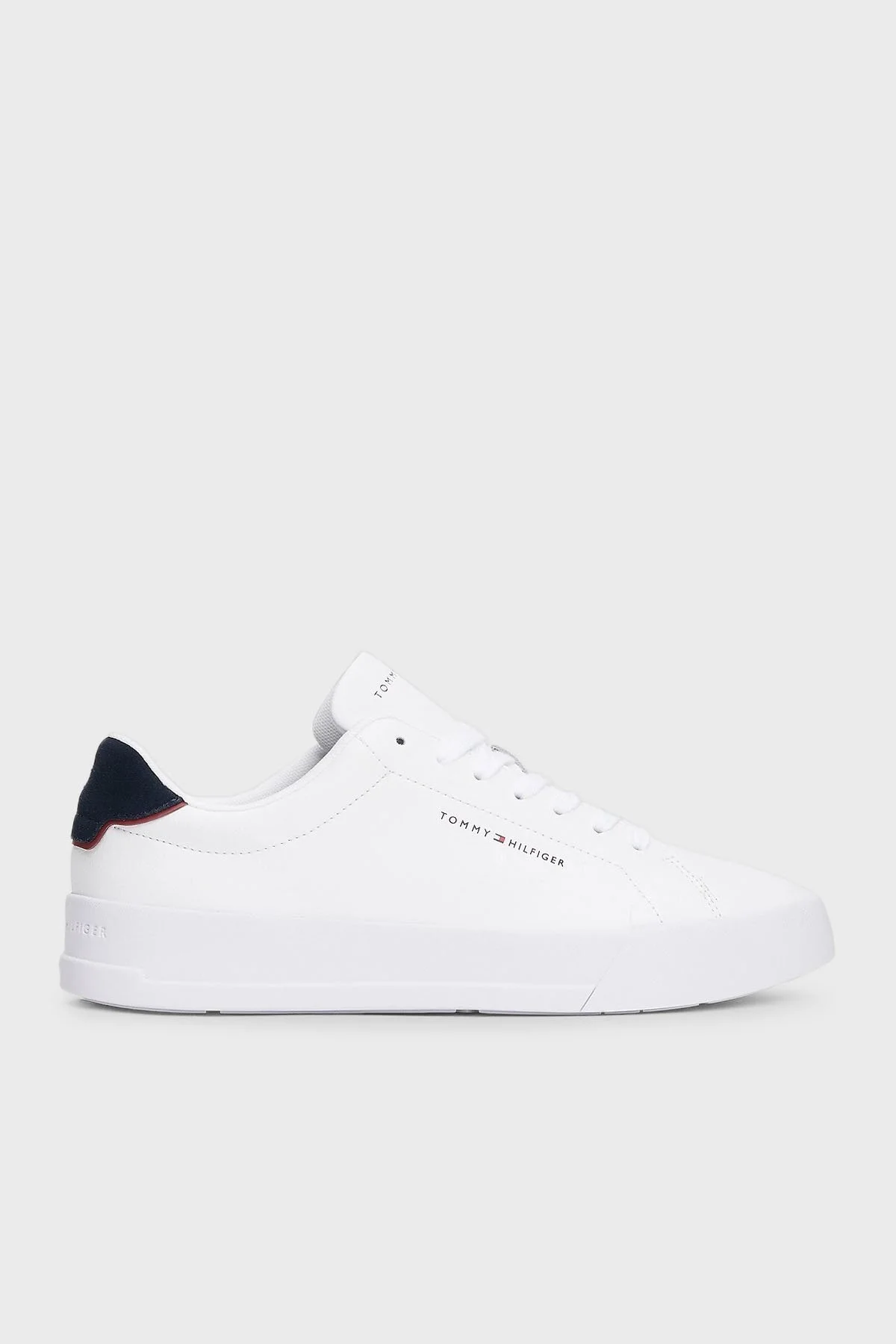 Tommy Hilfiger Logolu Deri Karışımlı Kalın Taban Sneaker Erkek Ayakkabı FM0FM05367 0LD BEYAZ - 8