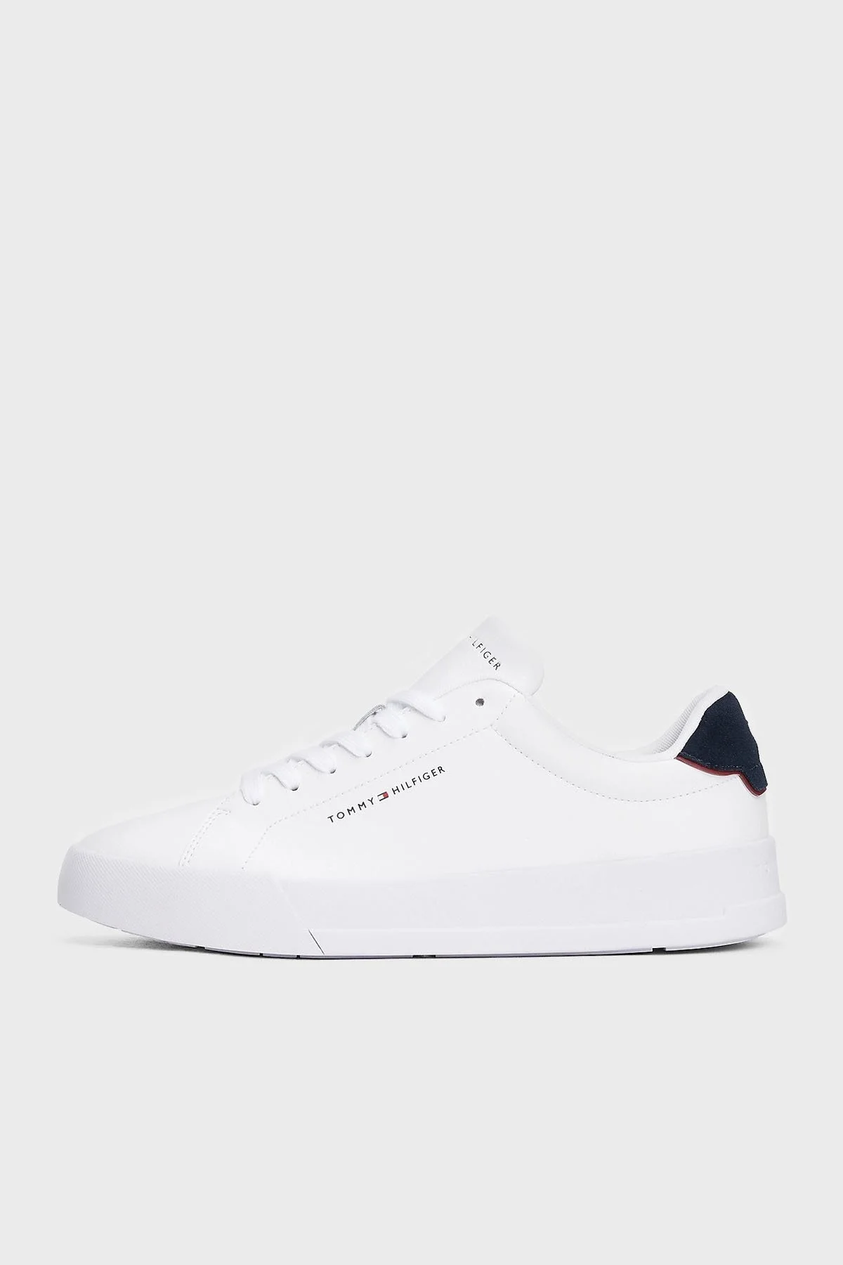 Tommy Hilfiger Logolu Deri Karışımlı Kalın Taban Sneaker Erkek Ayakkabı FM0FM05367 0LD BEYAZ - 10