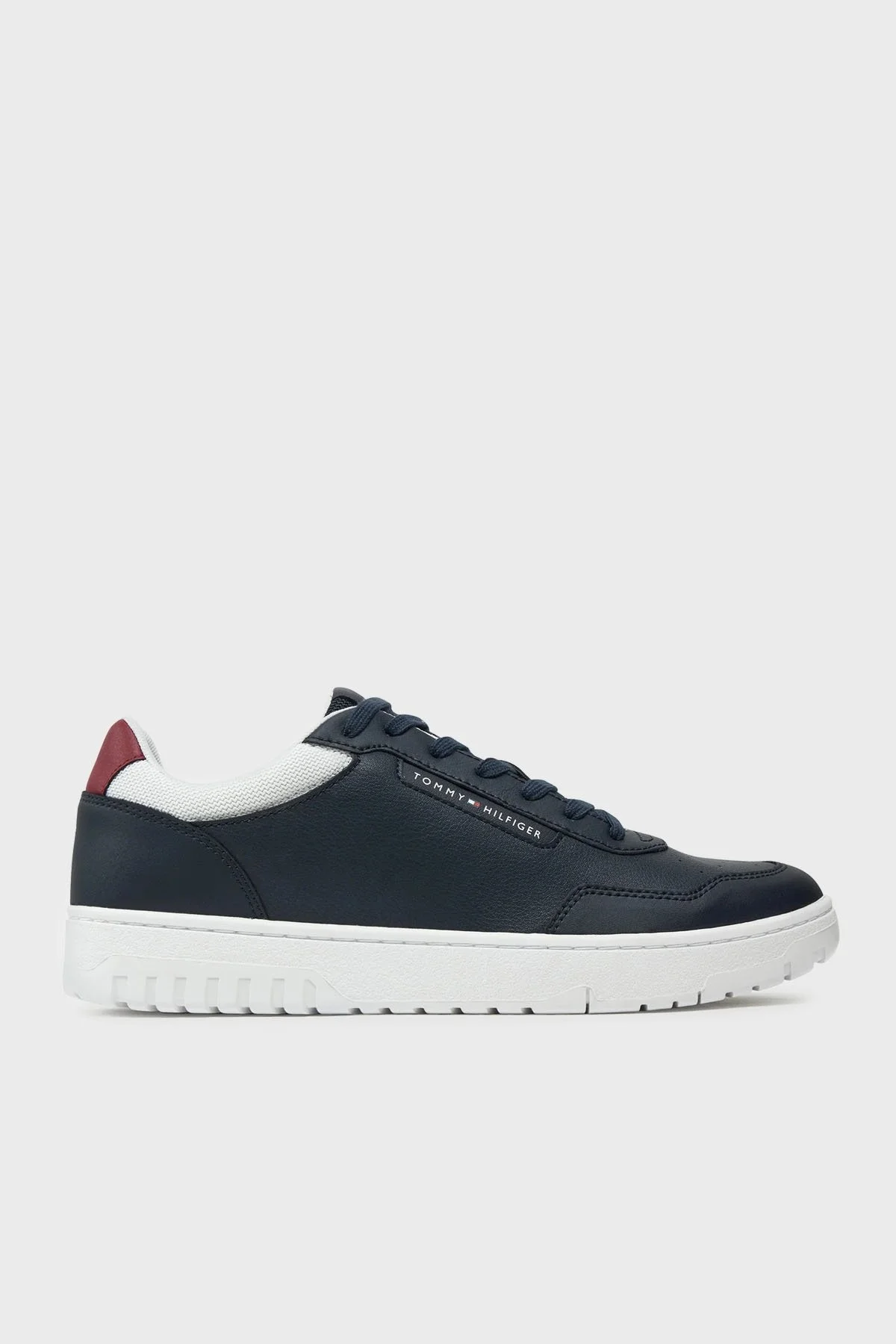 Tommy Hilfiger Logolu Deri Karışımlı Sneaker Erkek Ayakkabı FM0FM05369 DW5 LACİVERT - 1