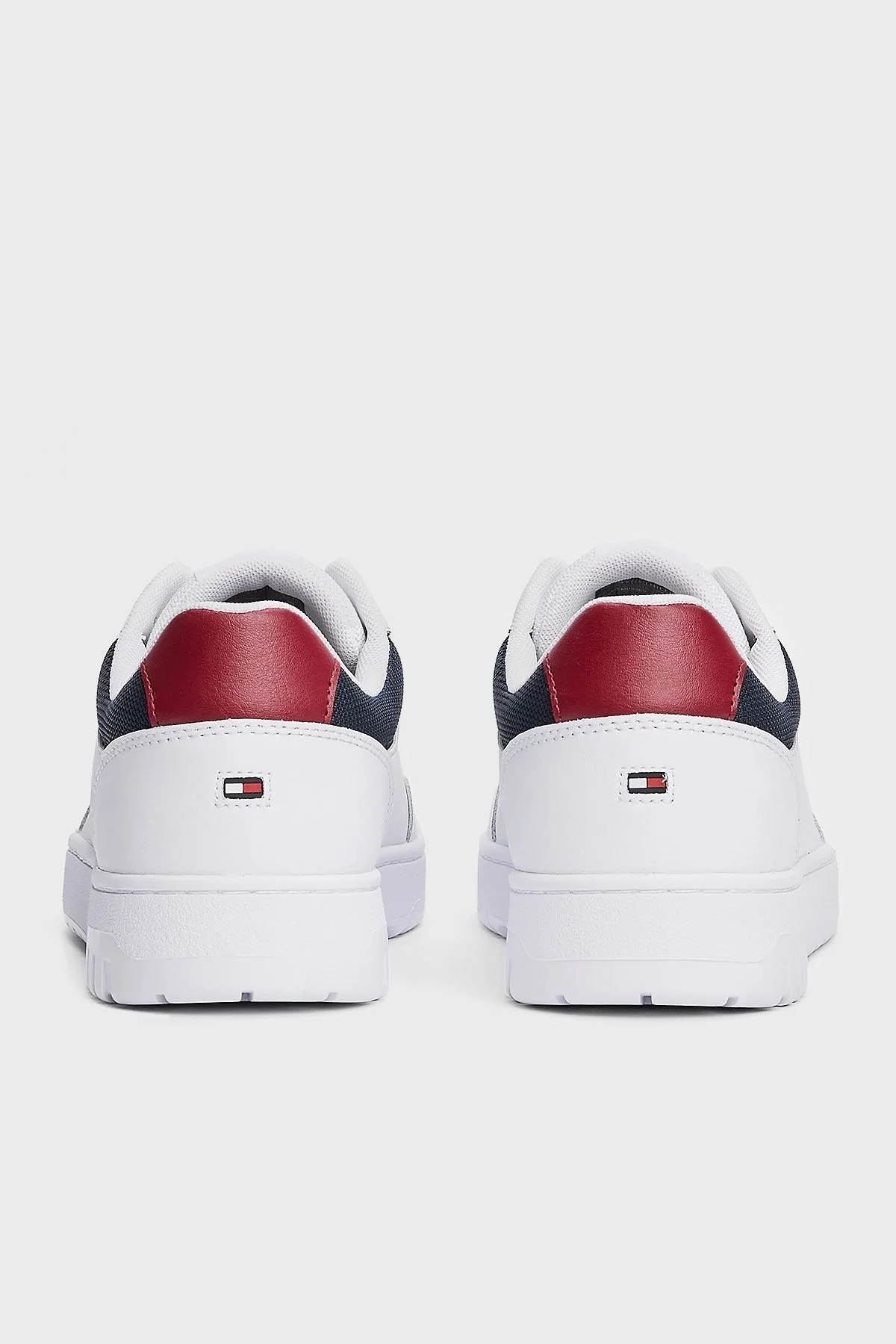 Tommy Hilfiger Logolu Deri Karışımlı Sneaker Erkek Ayakkabı FM0FM05369 YBS BEYAZ - 5