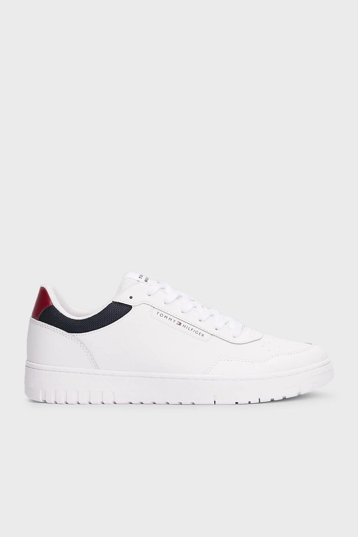 Tommy Hilfiger Logolu Deri Karışımlı Sneaker Erkek Ayakkabı FM0FM05369 YBS BEYAZ - 8