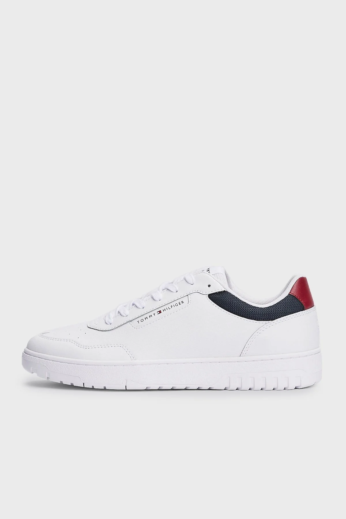 Tommy Hilfiger Logolu Deri Karışımlı Sneaker Erkek Ayakkabı FM0FM05369 YBS BEYAZ - 9