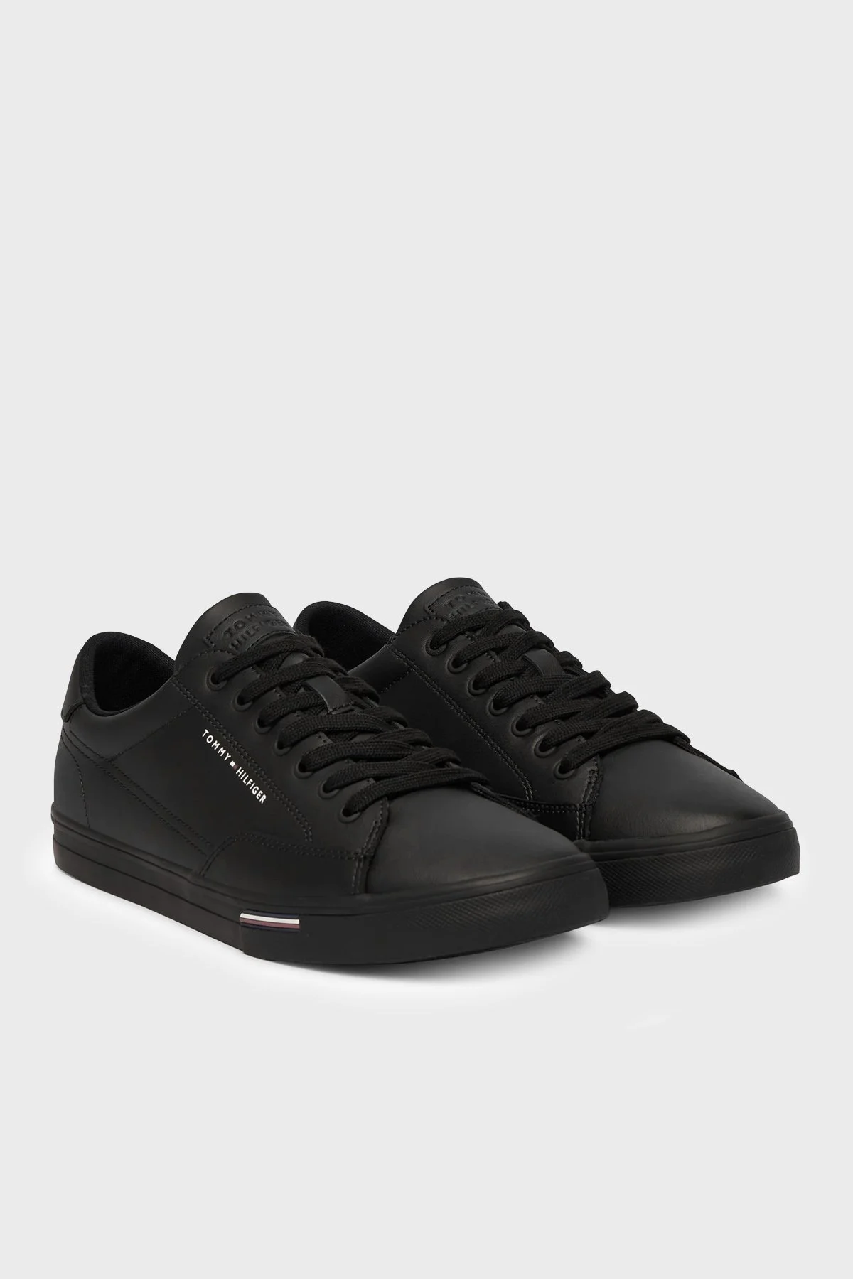 Tommy Hilfiger Logolu Deri Karışımlı Sneaker Erkek Ayakkabı FM0FM05814 BDS SİYAH - 2