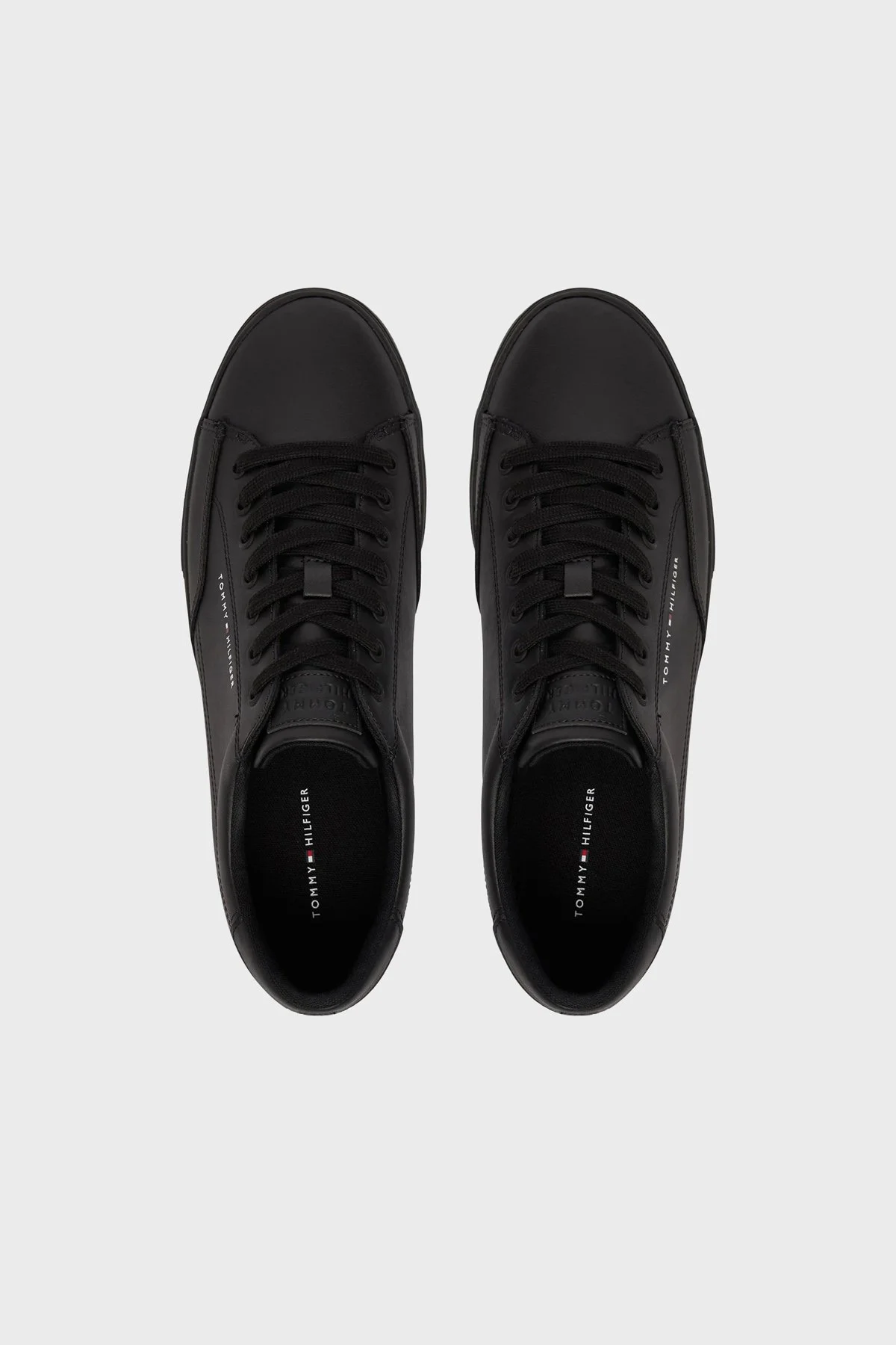 Tommy Hilfiger Logolu Deri Karışımlı Sneaker Erkek Ayakkabı FM0FM05814 BDS SİYAH - 3