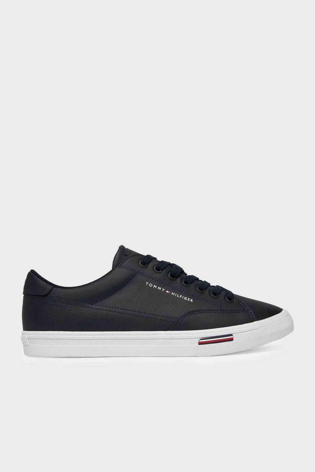 Tommy Hilfiger Logolu Deri Karışımlı Sneaker Erkek Ayakkabı FM0FM05814 DW5 LACİVERT - 1