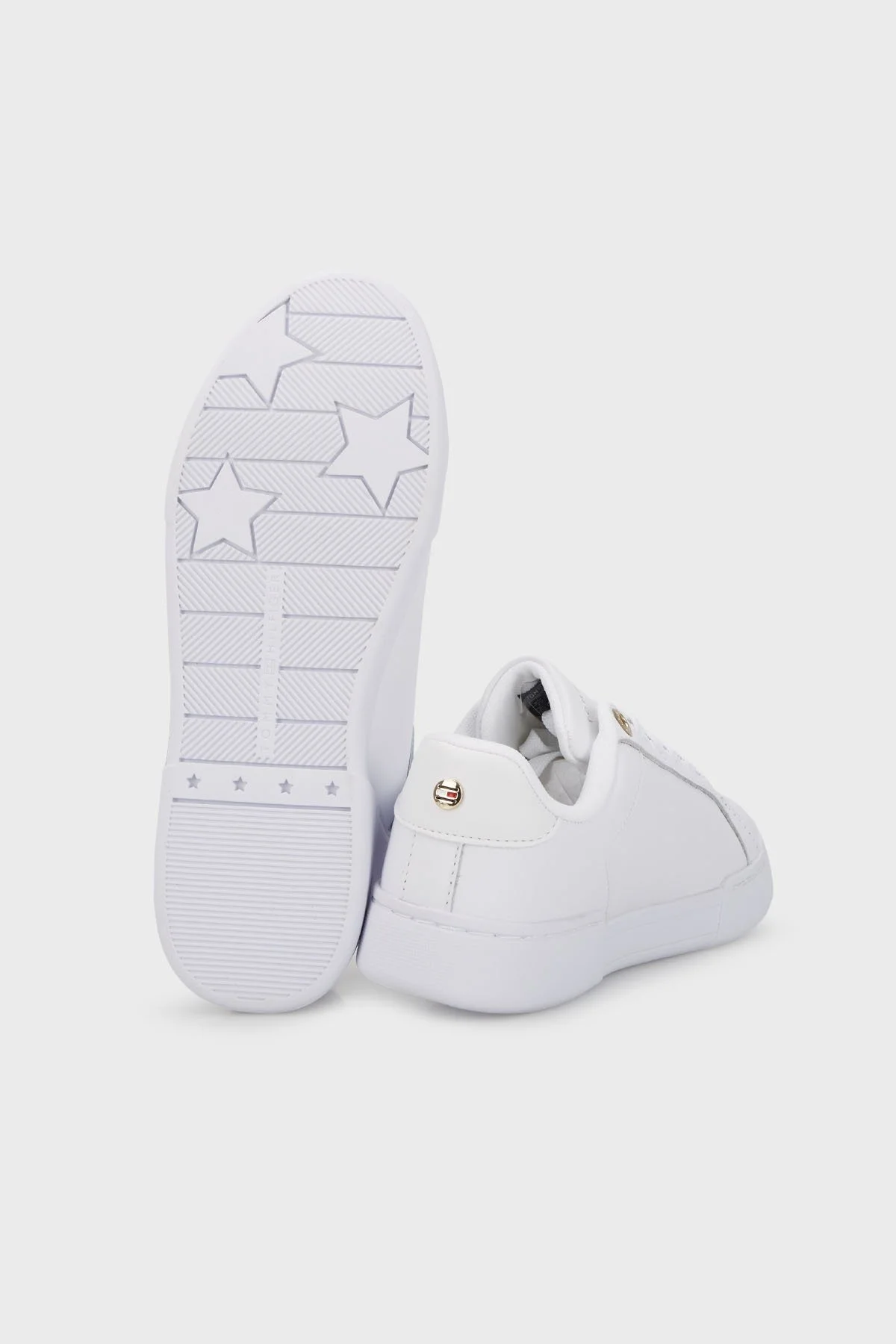 Tommy Hilfiger Logolu Deri Sneaker Bayan Ayakkabı FW0FW06908 0K6 BEYAZ - 4