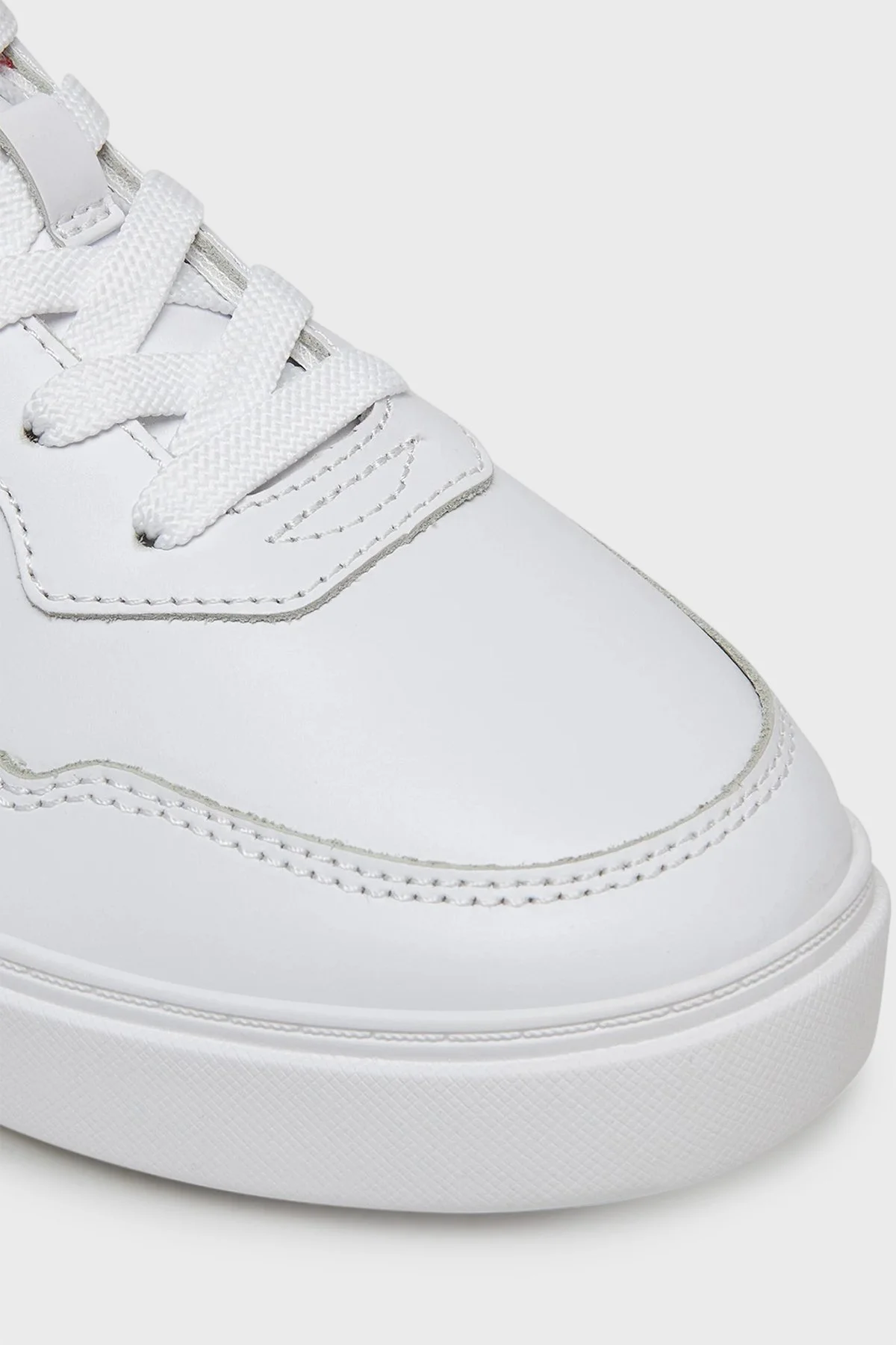 Tommy Hilfiger Logolu Deri Sneaker Kadın Ayakkabı FW0FW08680 01S BEYAZ - 5