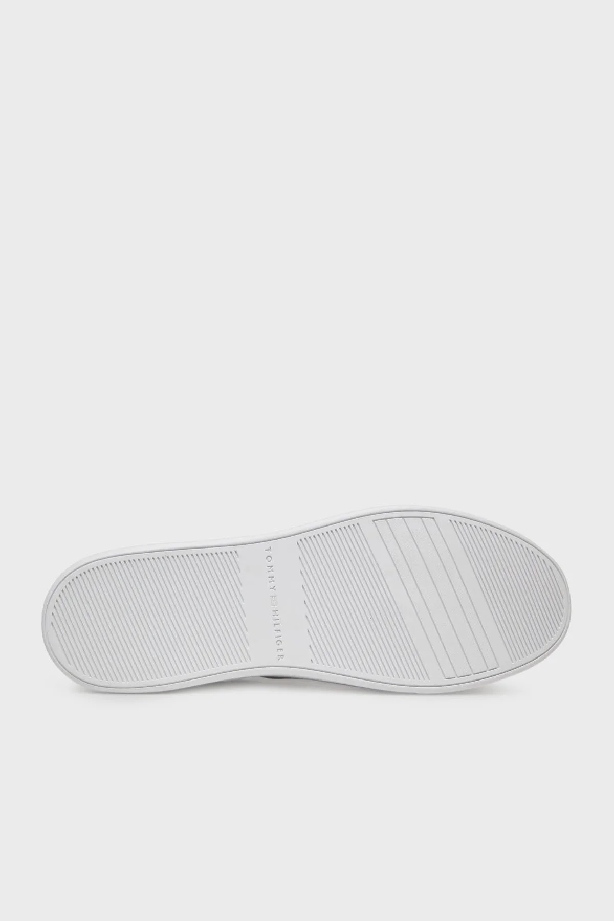 Tommy Hilfiger Logolu Deri Sneaker Kadın Ayakkabı FW0FW08680 01S BEYAZ - 6