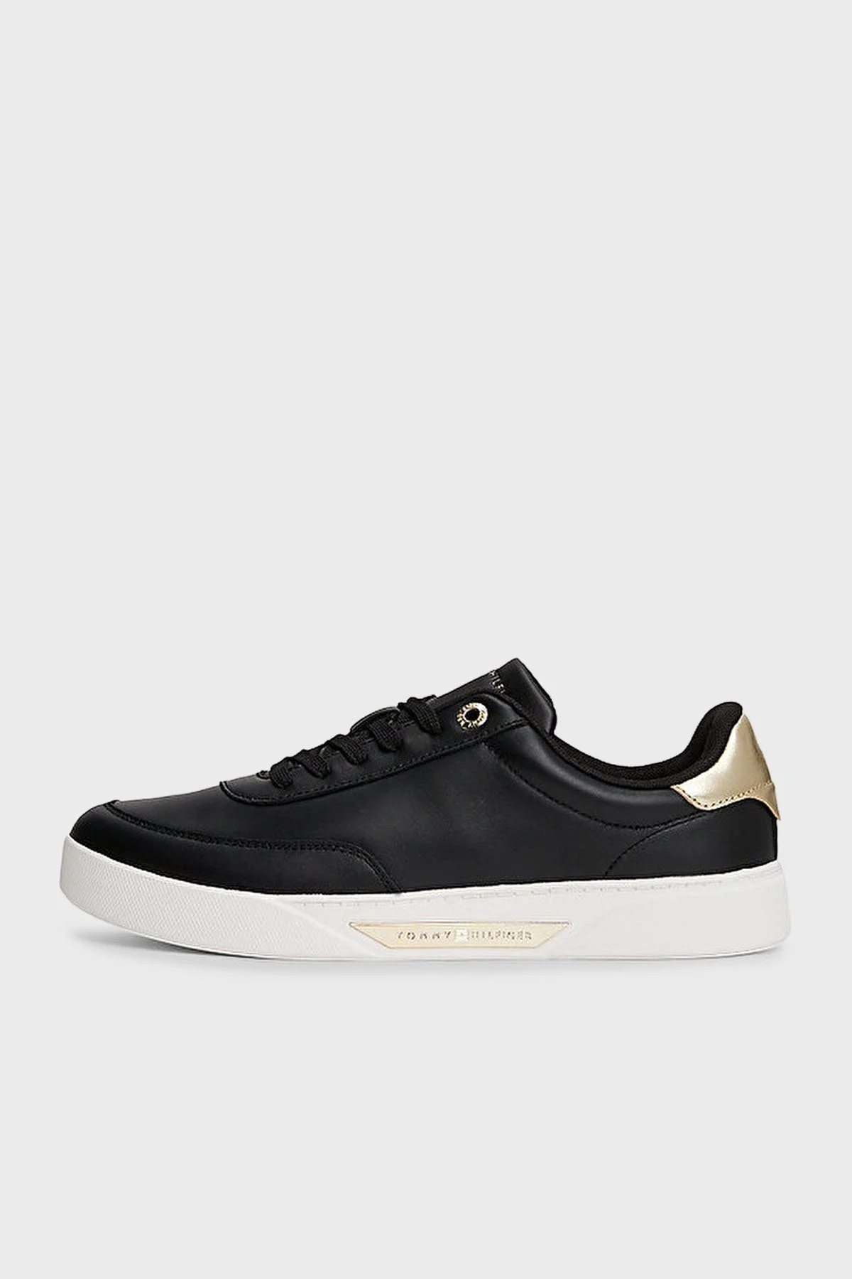 Tommy Hilfiger Logolu Deri Sneaker Kadın Ayakkabı FW0FW08682 BDS SİYAH - 2