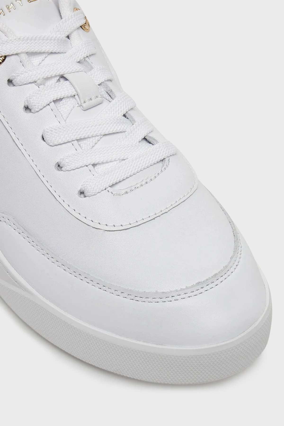 Tommy Hilfiger Logolu Deri Sneaker Bayan Ayakkabı FW0FW08682 YBS BEYAZ - 12