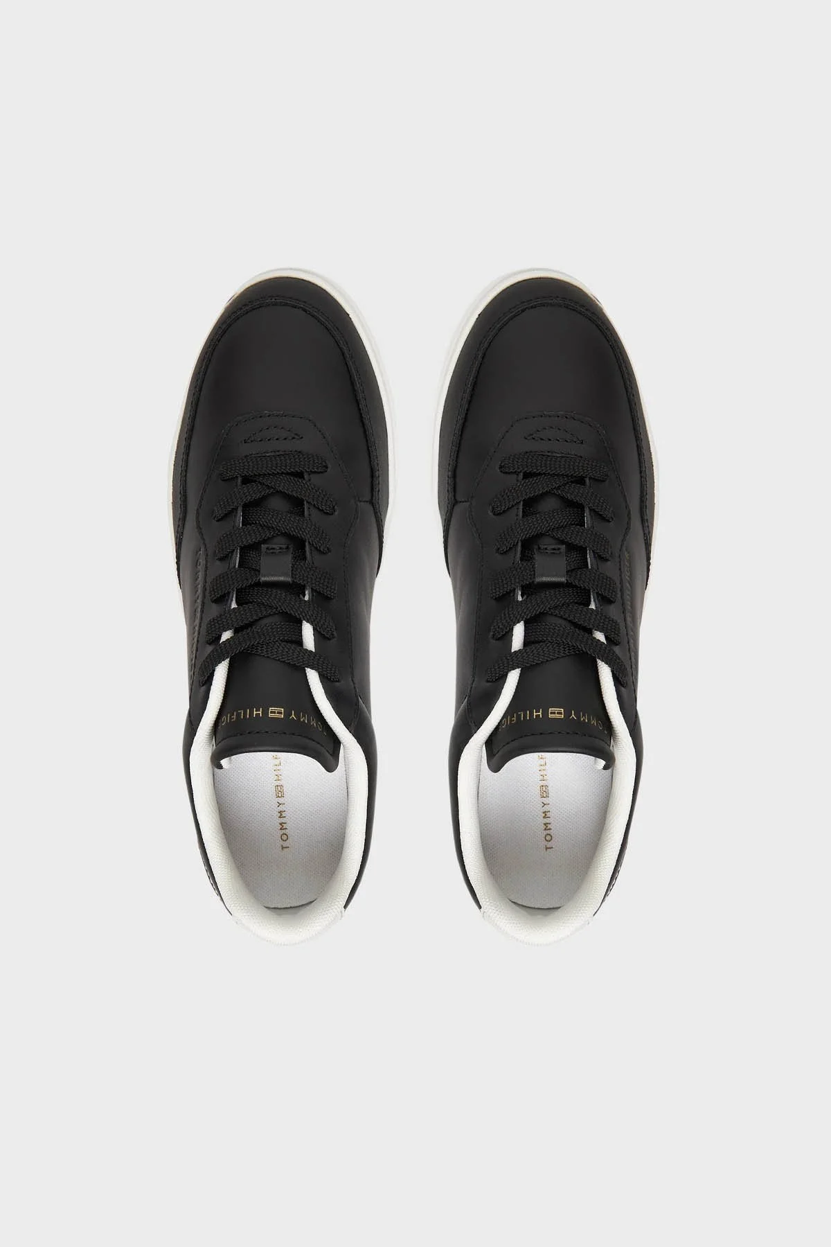 Tommy Hilfiger Logolu Deri Sneaker Bayan Ayakkabı FW0FW08689 BDS SİYAH - 3