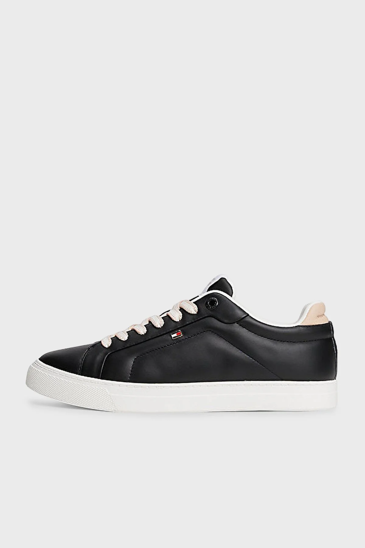 Tommy Hilfiger Logolu Deri Sneaker Kadın Ayakkabı FW0FW08815 BDS SİYAH - 2