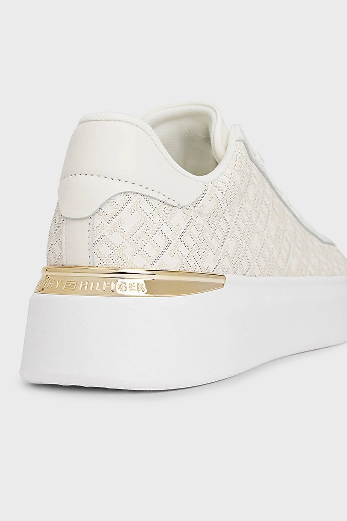 Tommy Hilfiger Logolu Deri Sneaker Bayan Ayakkabı FW0FW09155 YA8 BEYAZ - 5