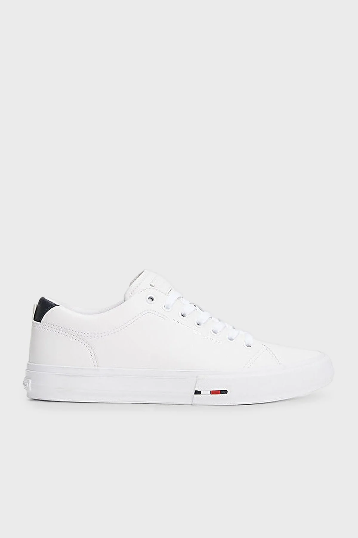 Tommy Hilfiger Logolu Deri Sneaker Erkek Ayakkabı FM0FM05312 0K5 BEYAZ - 1