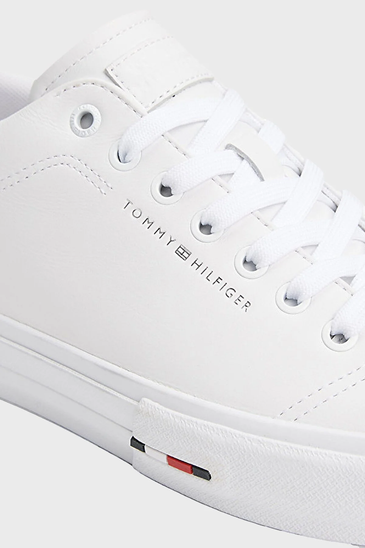 Tommy Hilfiger Logolu Deri Sneaker Erkek Ayakkabı FM0FM05312 0K5 BEYAZ - 6