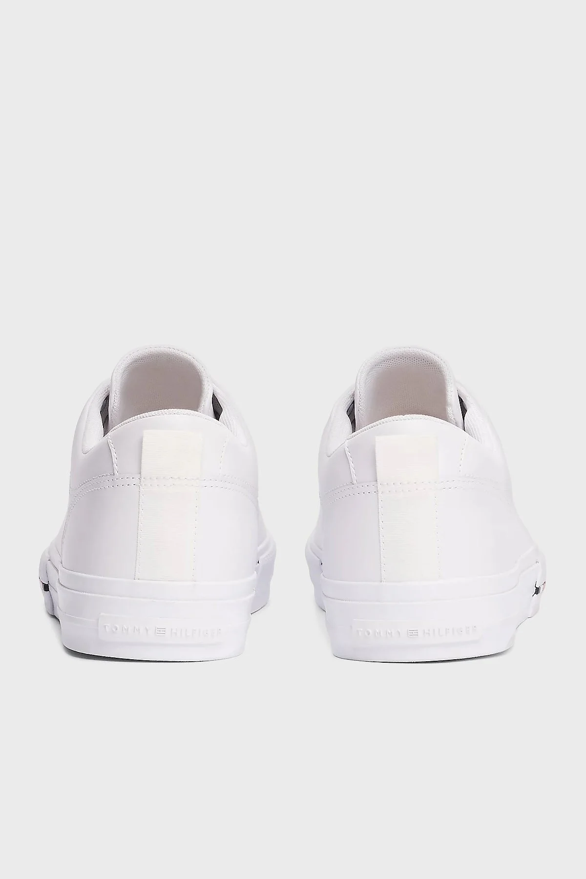 Tommy Hilfiger Logolu Deri Sneaker Erkek Ayakkabı FM0FM05312 YBS BEYAZ - 6
