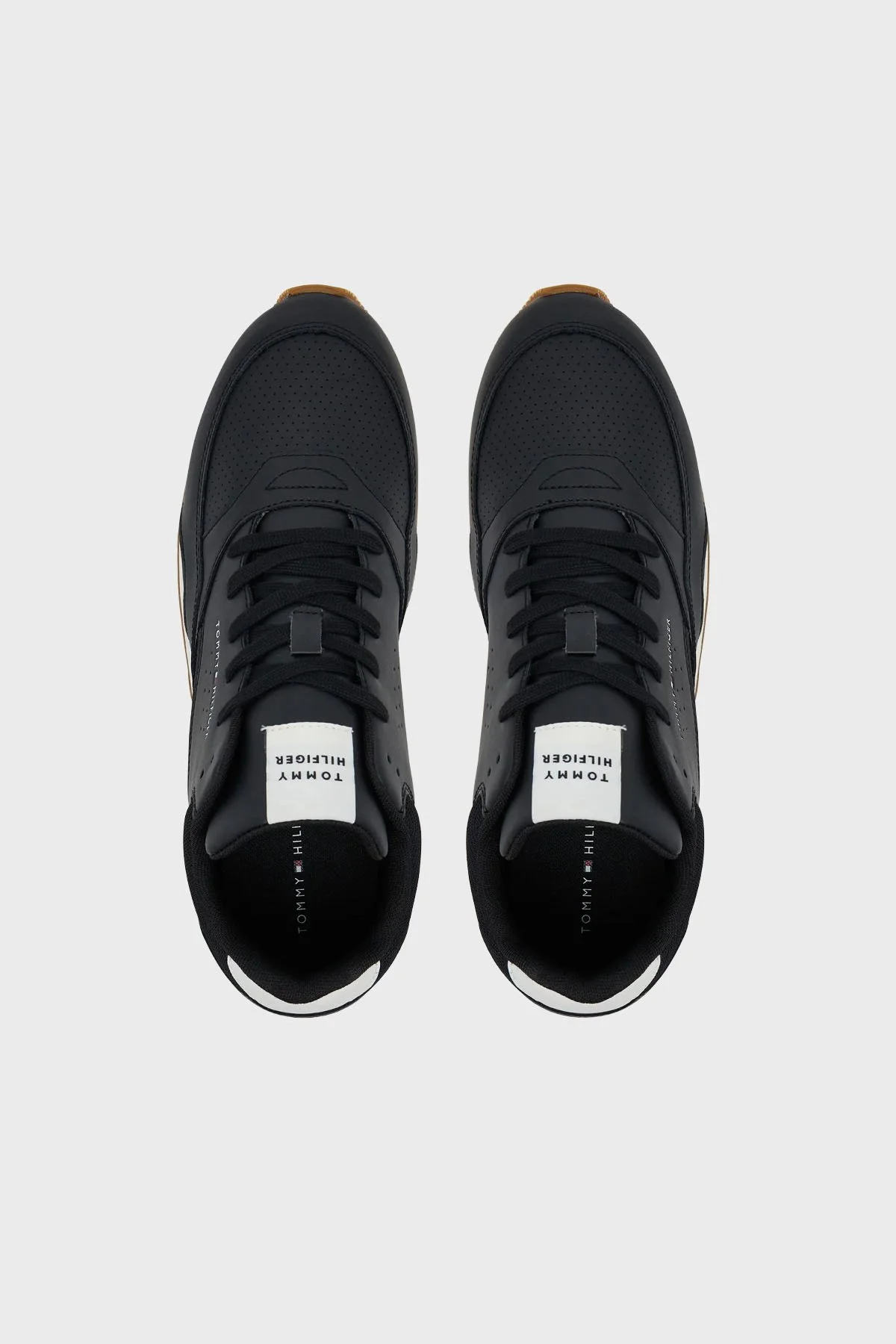 Tommy Hilfiger Logolu Deri Sneaker Erkek Ayakkabı FM0FM05512 BDS SİYAH - 4