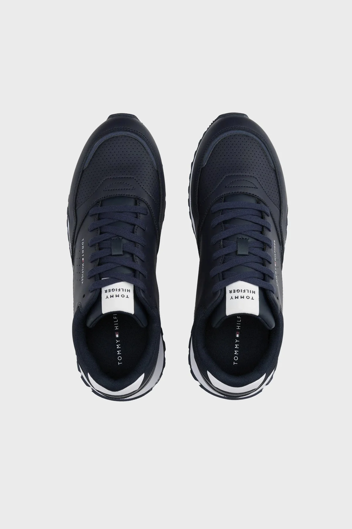 Tommy Hilfiger Logolu Deri Sneaker Erkek Ayakkabı FM0FM05512 DW5 LACİVERT - 3