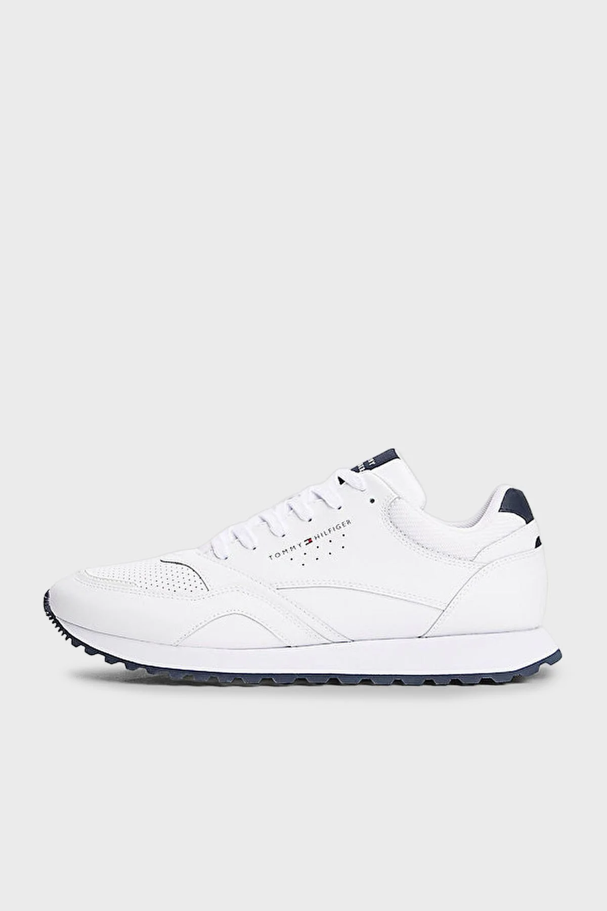 Tommy Hilfiger Logolu Deri Sneaker Erkek Ayakkabı FM0FM05512 YBS BEYAZ - 2