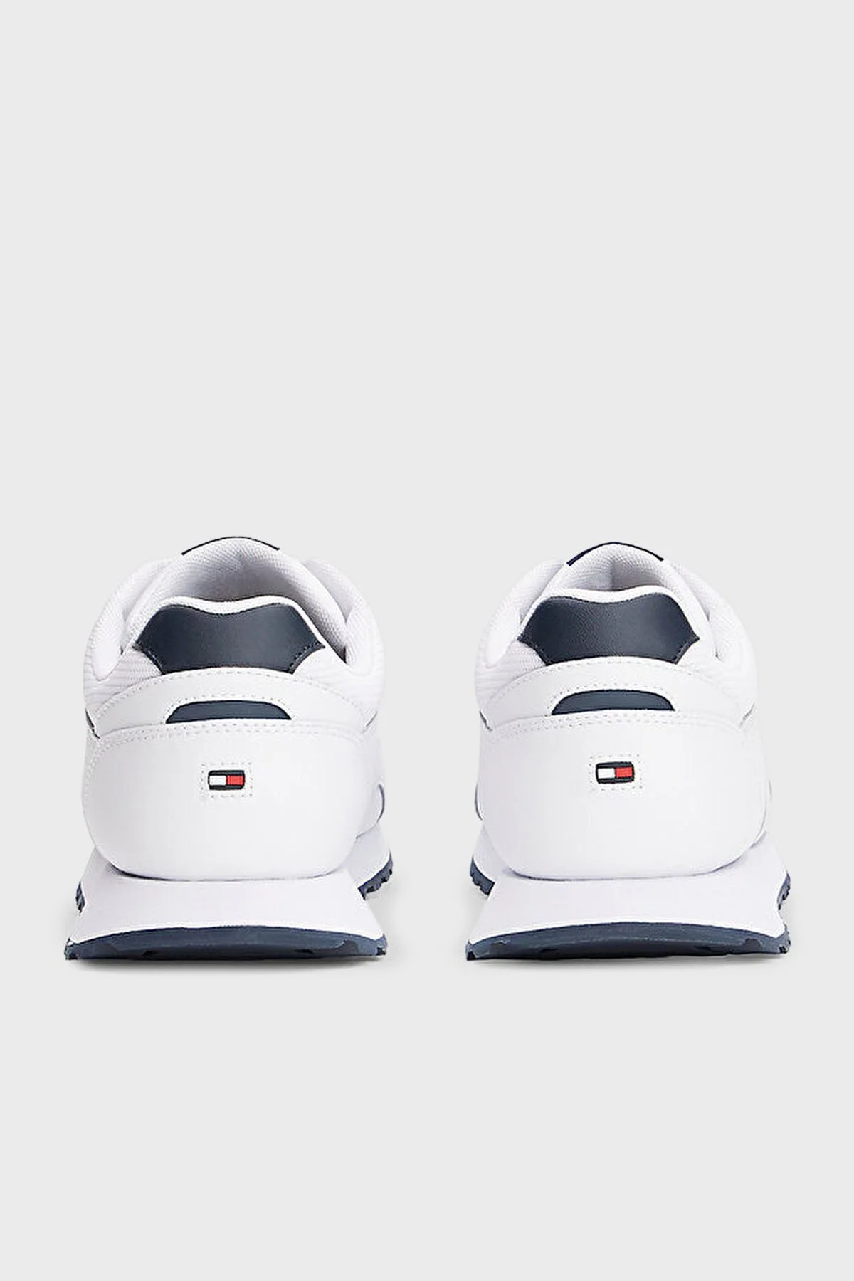 Tommy Hilfiger Logolu Deri Sneaker Erkek Ayakkabı FM0FM05512 YBS BEYAZ - 4