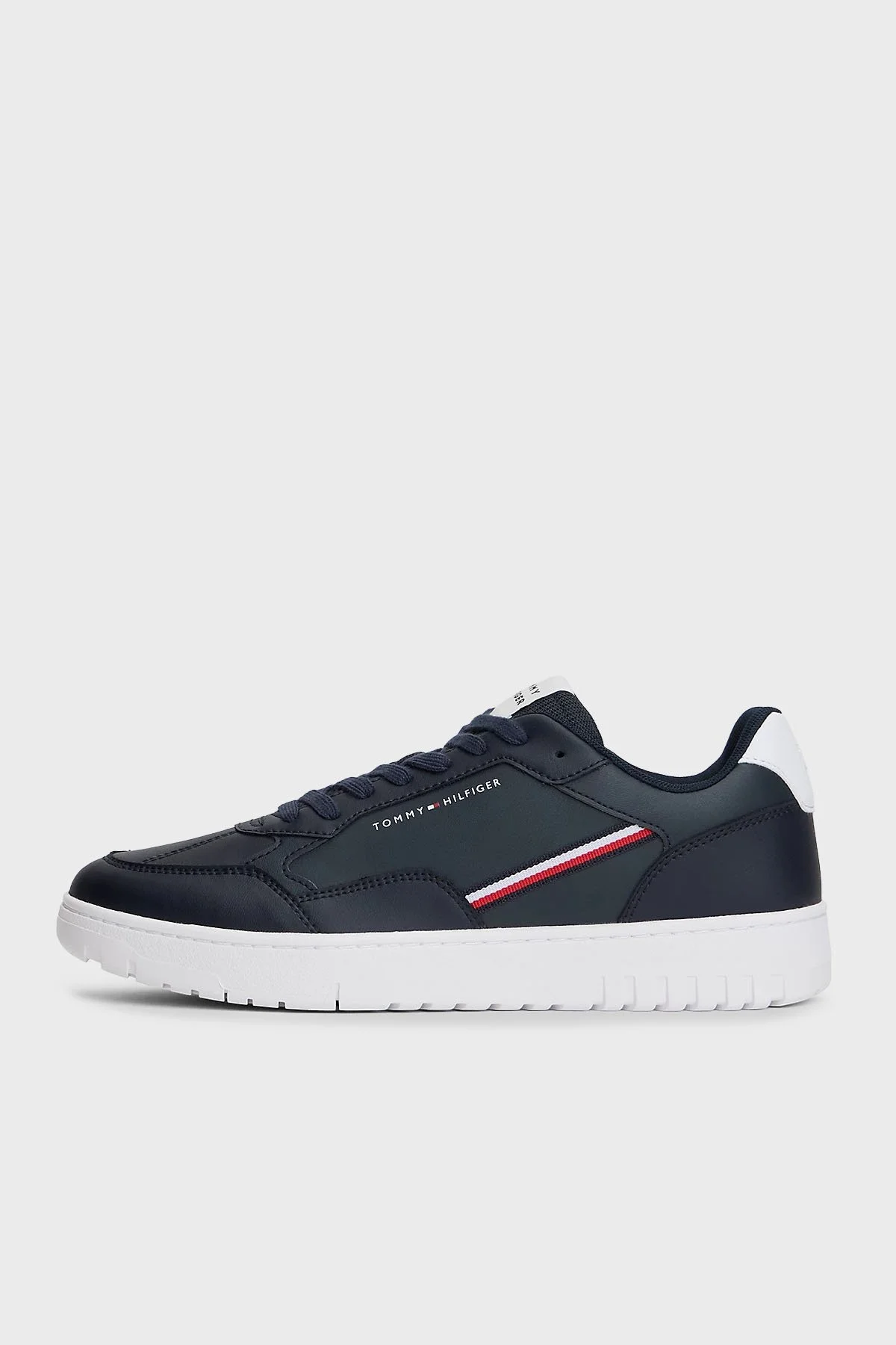 Tommy Hilfiger Logolu Deri Sneaker Erkek Ayakkabı FM0FM05631 DW5 LACİVERT - 3