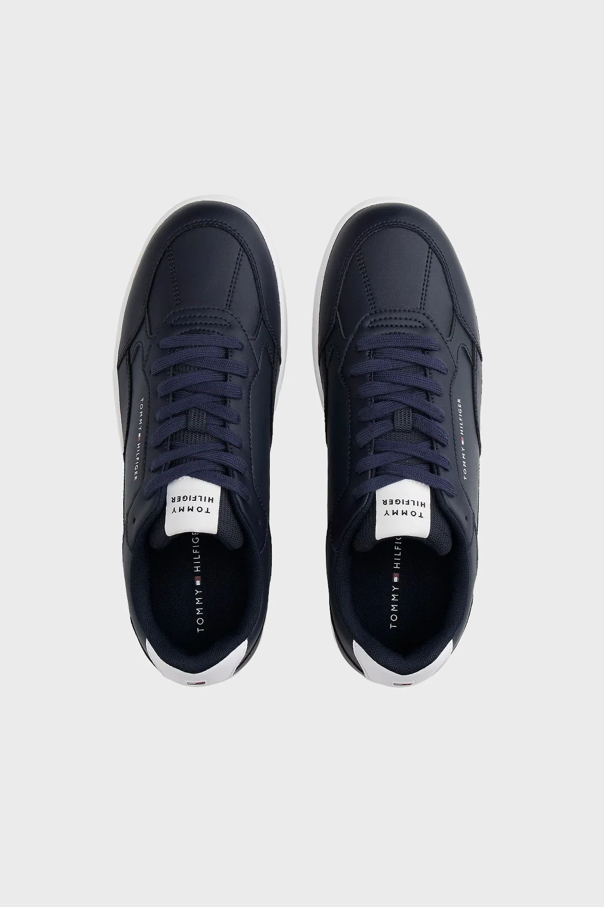 Tommy Hilfiger Logolu Deri Sneaker Erkek Ayakkabı FM0FM05631 DW5 LACİVERT - 4