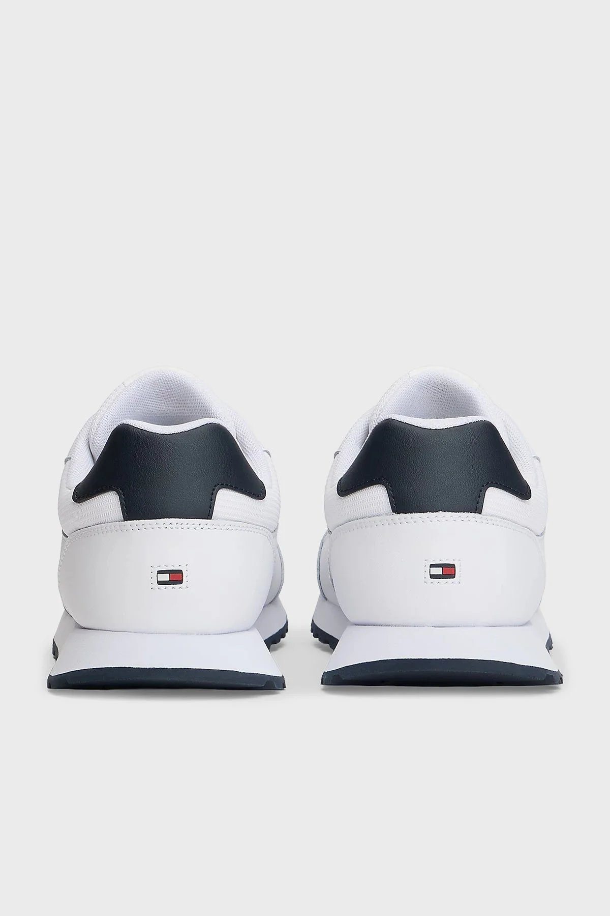 Tommy Hilfiger Logolu Deri Sneaker Erkek Ayakkabı FM0FM05637 YBS BEYAZ - 5