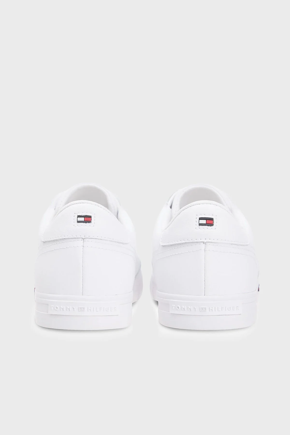 Tommy Hilfiger Logolu Deri Sneaker Erkek Ayakkabı FM0FM05814 YBS BEYAZ - 5