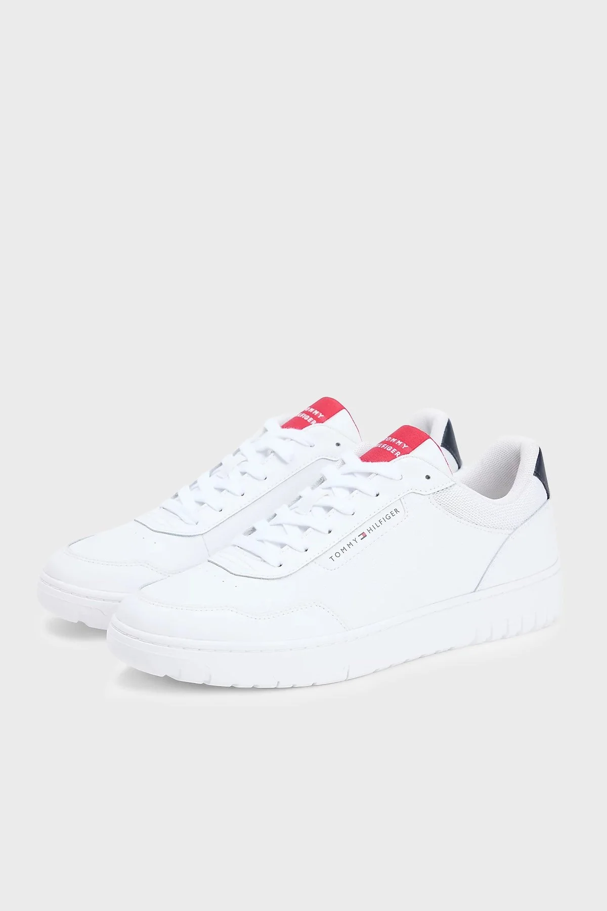 Tommy Hilfiger Logolu Deri Sneaker Erkek Ayakkabı FM0FM05868 YBS BEYAZ - 2