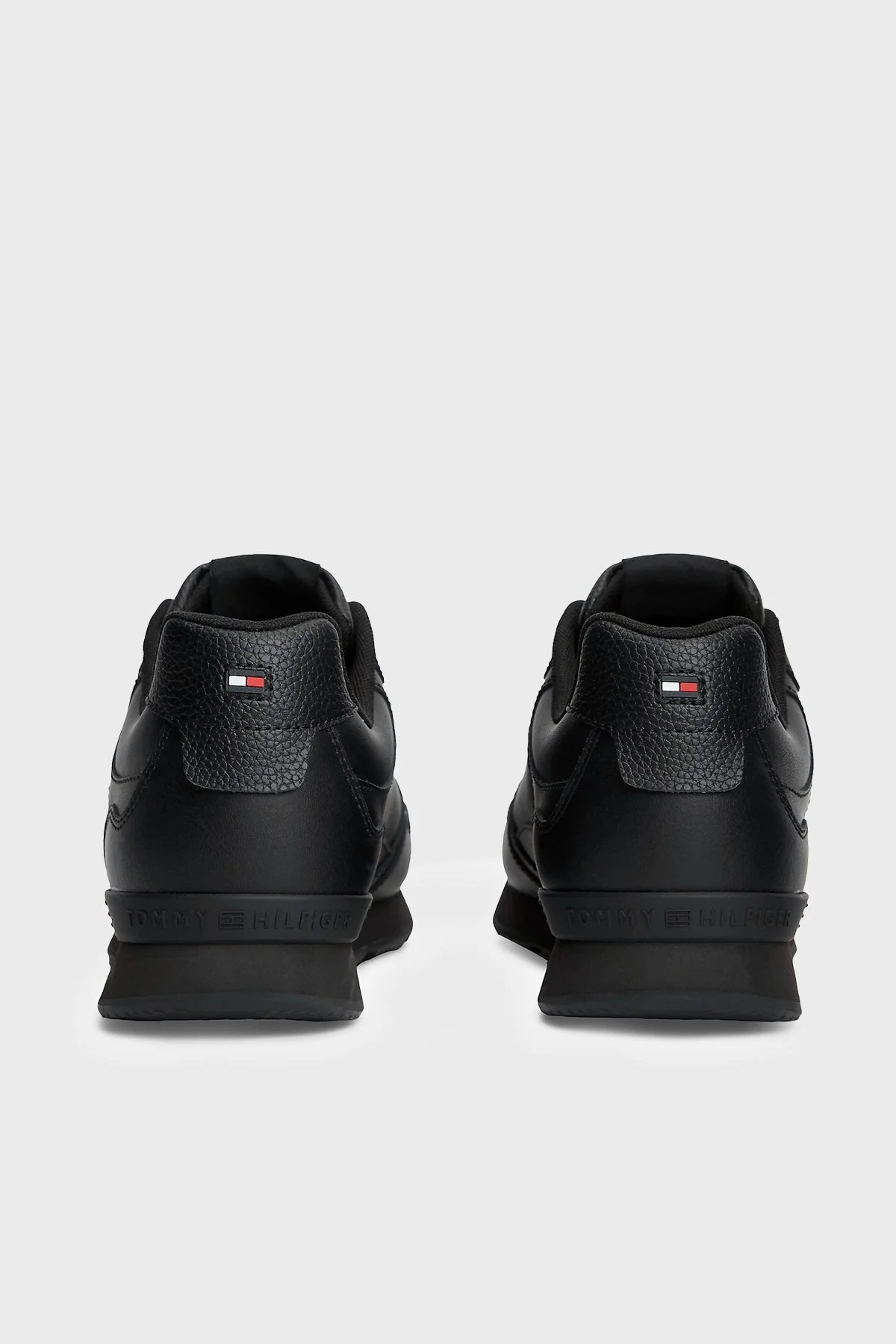 Tommy Hilfiger Logolu Deri Sneaker Erkek Ayakkabı FM0FM05906 BDS Siyah - 7