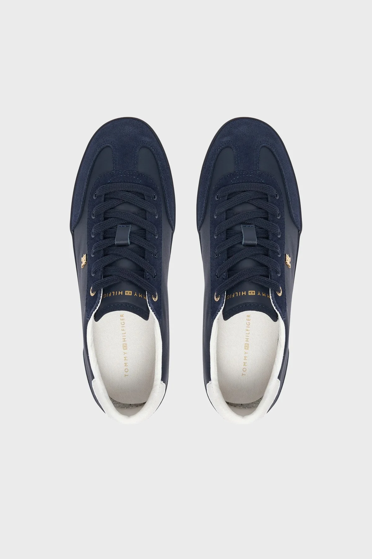 Tommy Hilfiger Logolu Deri Sneaker Kadın Ayakkabı FW0FW09391 DW6 Lacivert - 4
